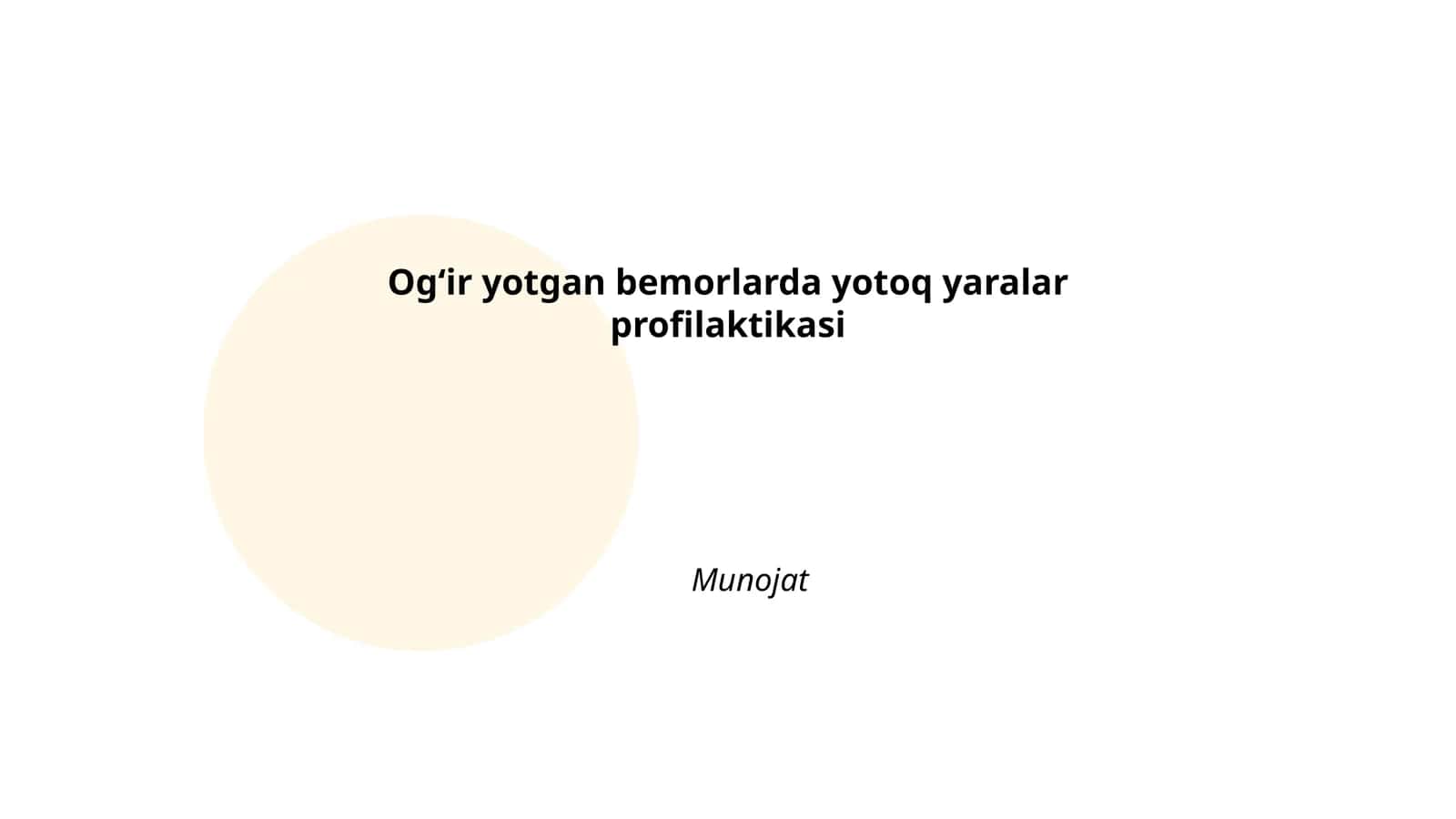 Yotoq yaralari profilaktikasi