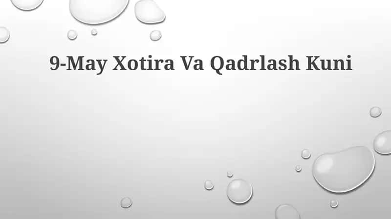 9-May Xotira VaQadrlashKuni