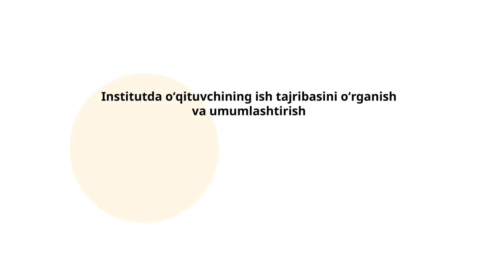 O'qituvchi ish tajribasining ahamiyati