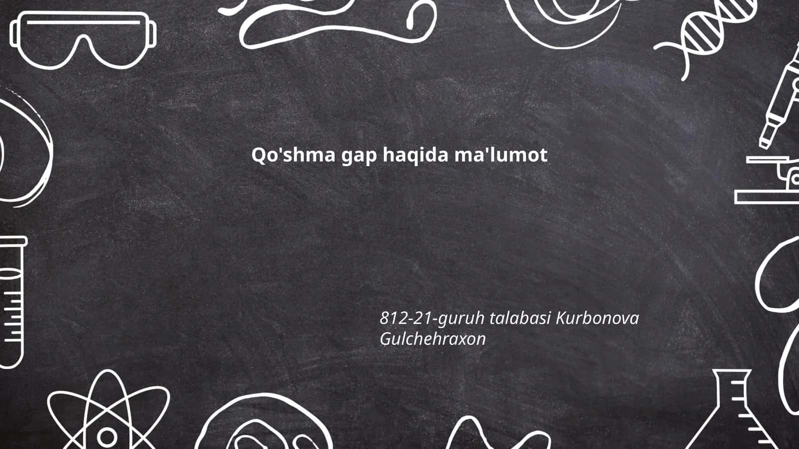 Qo'shma gap haqida ma'lumot
