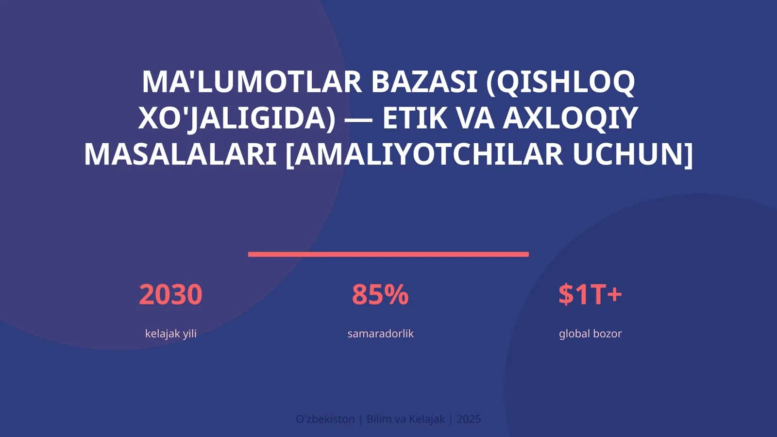 Ma'lumotlar bazasi (qishloq xo'jaligida) — etik va axloqiy masalalari [amaliyotchilar uchun]