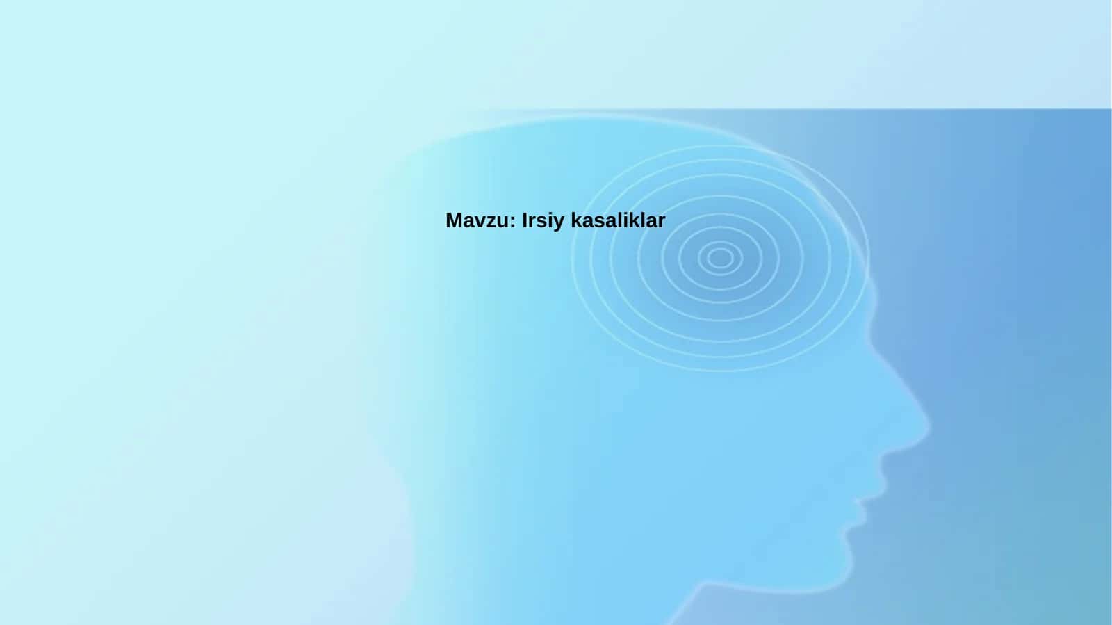 Nasliy kasalliklar asoslari