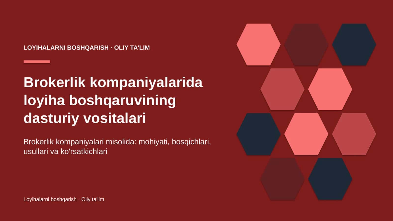Brokerlik kompaniyalarida loyiha boshqaruvining dasturiy vositalari