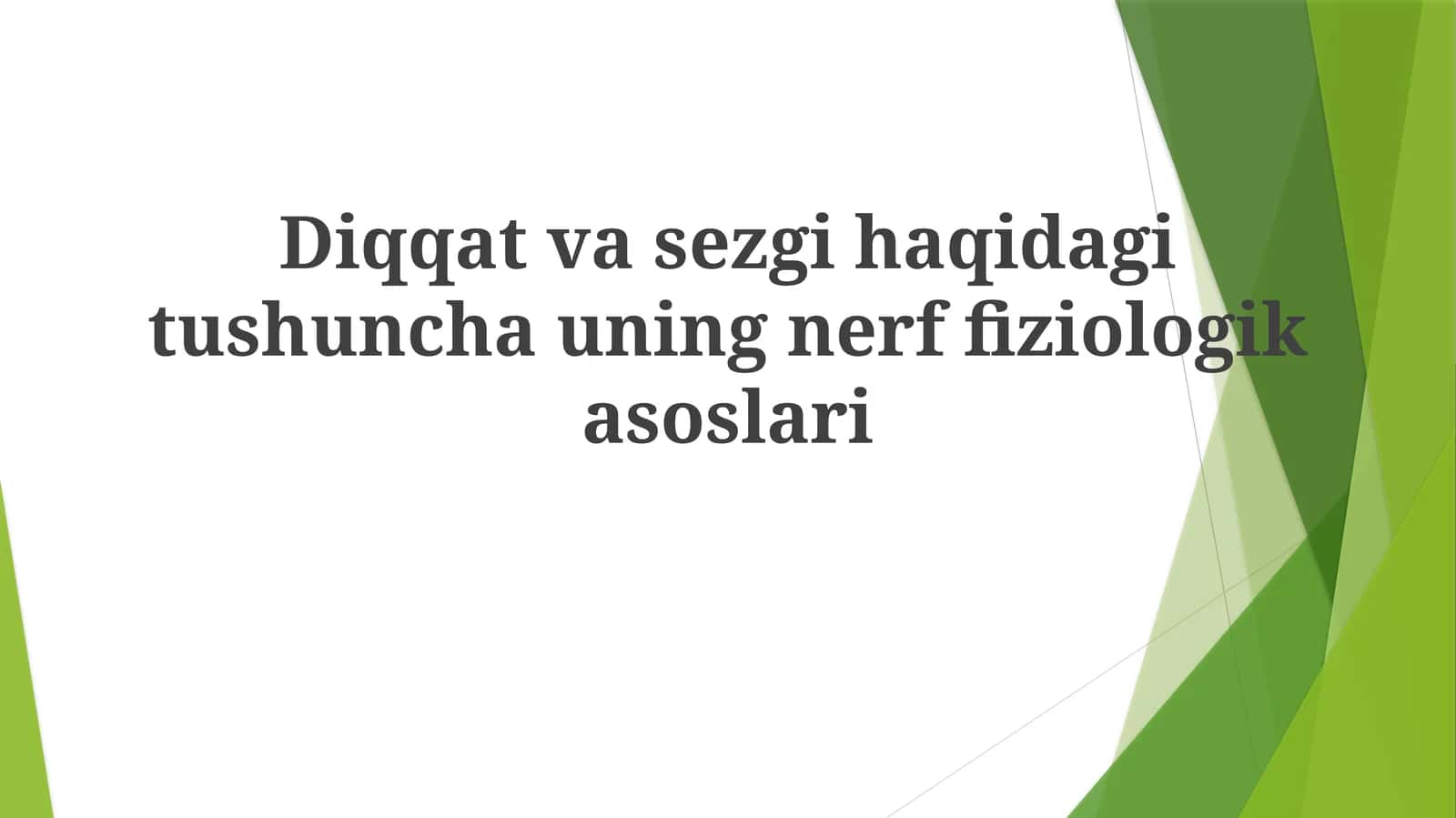 Diqqat va Idrokning Neyron Korrelyatlari