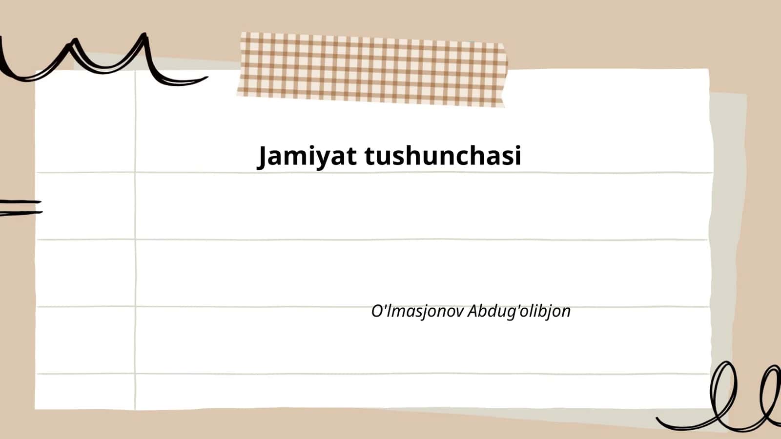 Jamiyat tushunchasi