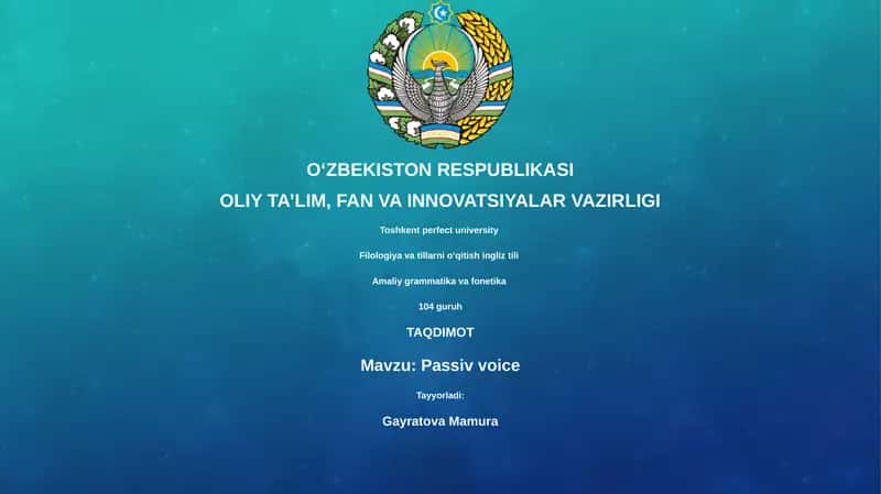 Passiv voice