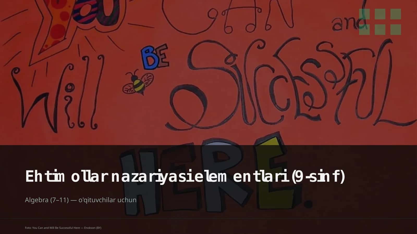 Ehtimollar nazariyasi elementlari (9-sinf)
