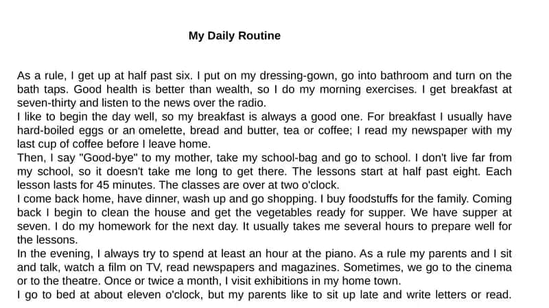 My Daily Routine