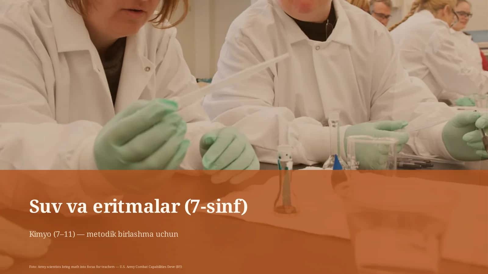 Suv va eritmalar (7-sinf)