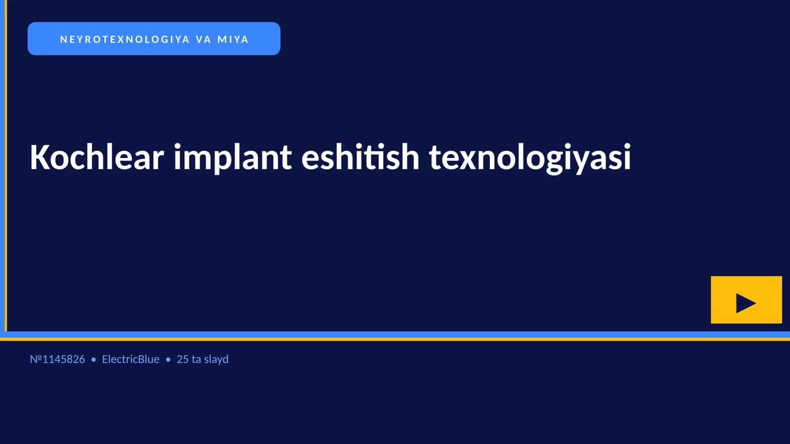 Kochlear implant eshitish texnologiyasi