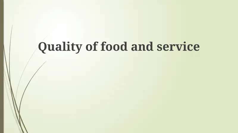 Delivering Exceptional Food and Service Quality