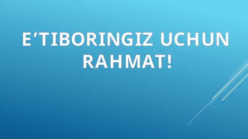 E’TIBORINGIZ UCHUN RAHMAT!