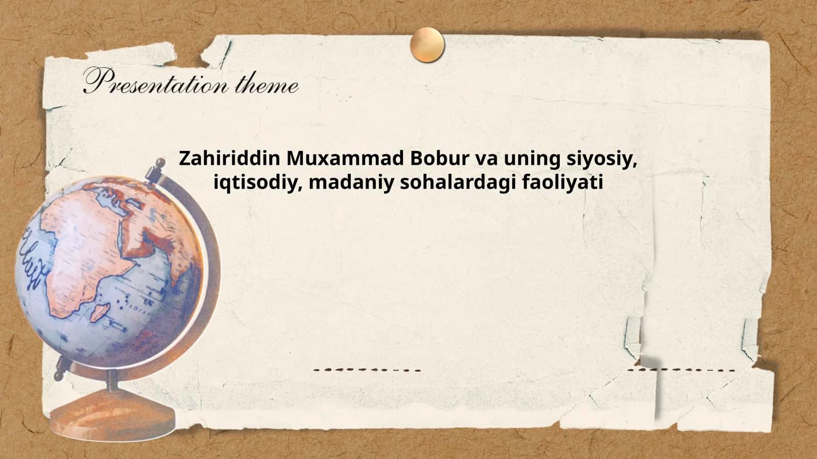 Zahiriddin Muxammad Bobur va uning siyosiy, iqtisodiy, madaniy sohalardagi faoliyati