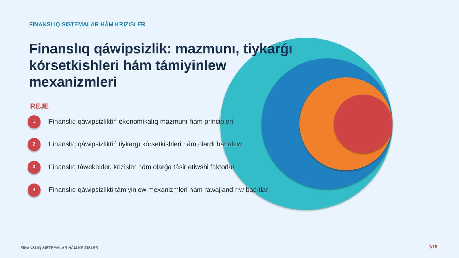 FINANSLIQ SISTEMALAR HÁM KRIZISLER