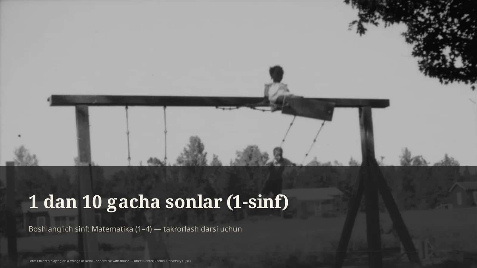 1 dan 10 gacha sonlar (1-sinf)
