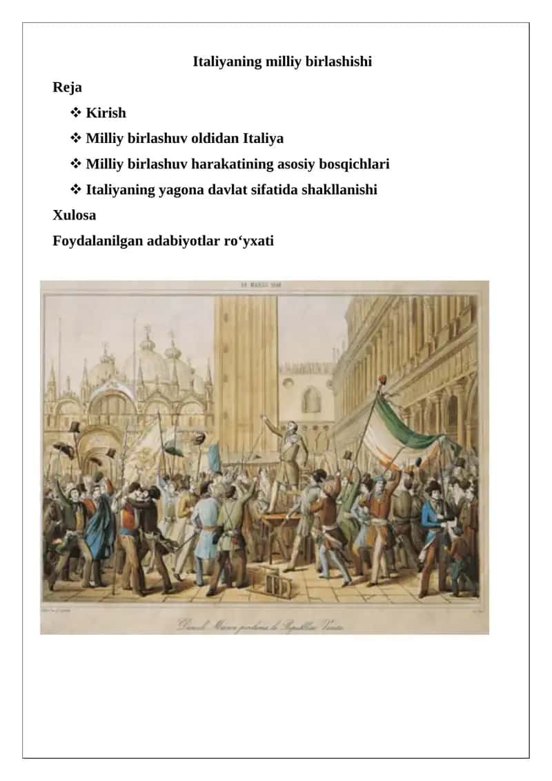 Italiyaning milliy birlashishi