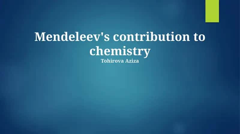 The Genesis of Order: Mendeleev's Periodic Law