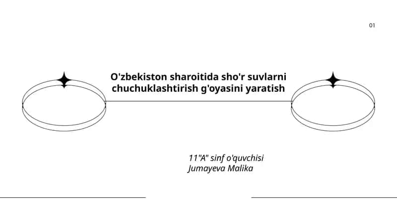 O'zbekiston sharoitida sho'r suvlarni chuchuklashtirish g'oyasini yaratish