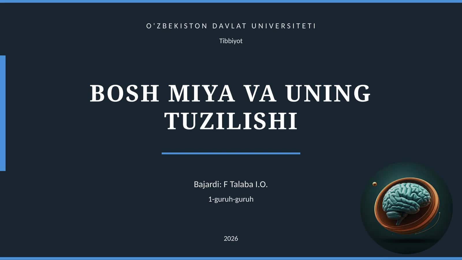 BOSH MIYA VA UNING TUZILISHI