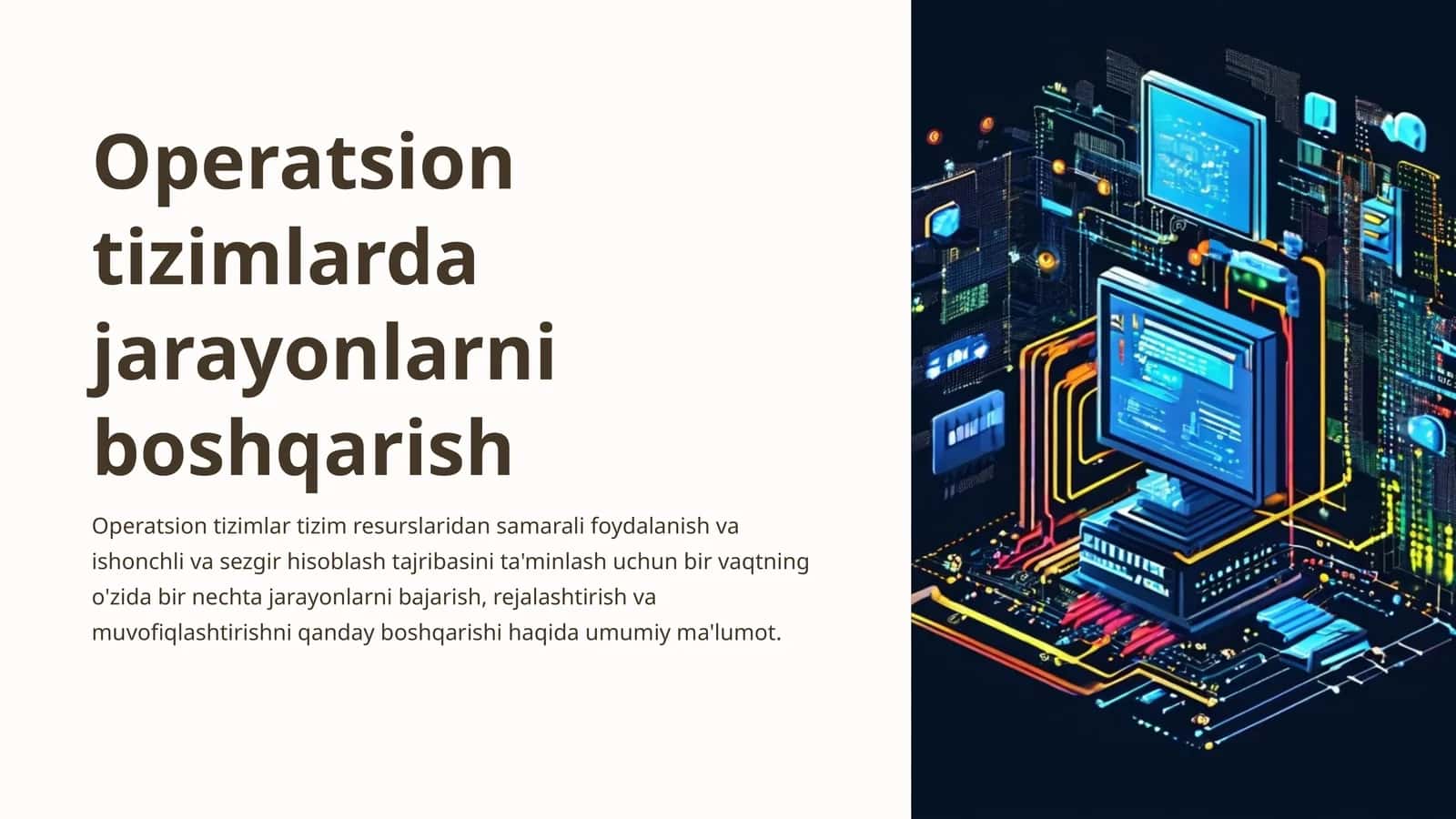 Operatsion tizimlarda jarayonlarni boshqarish
