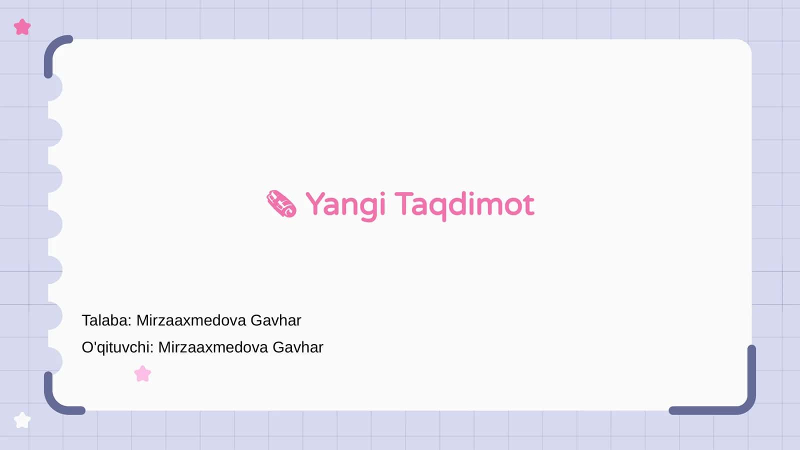 Yangi Taqdimot