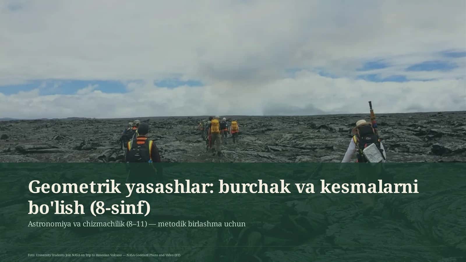 Geometrik yasashlar: burchak va kesmalarni bo'lish (8-sinf)