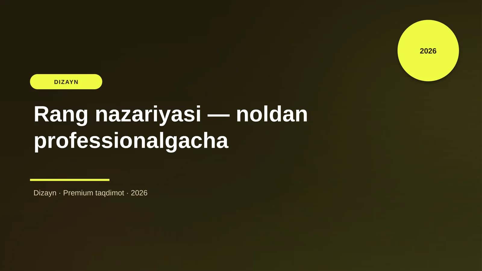 Rang nazariyasi — noldan professionalgacha