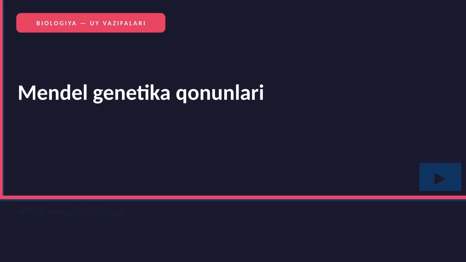 Mendel genetika qonunlari