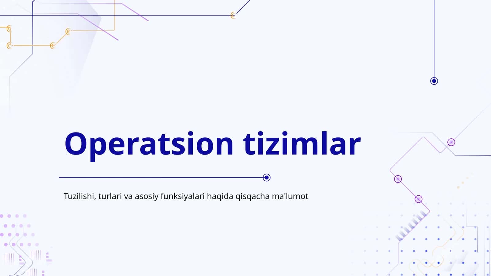 Operatsion tizimlar