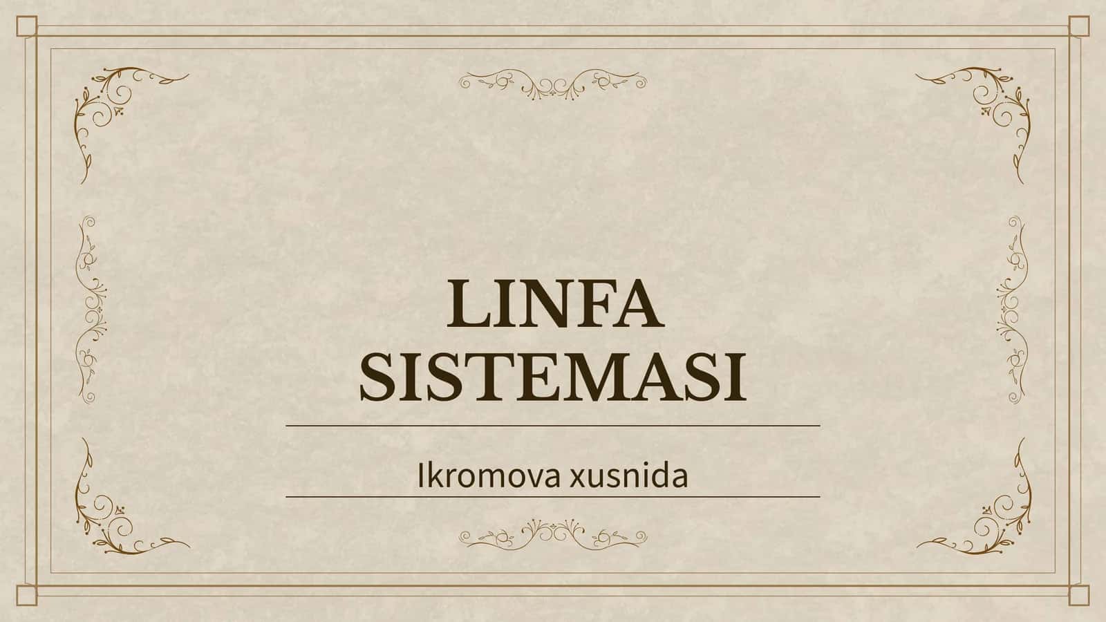 LINFA SISTEMASI