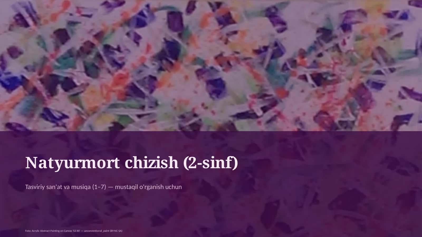 Natyurmort chizish (2-sinf)