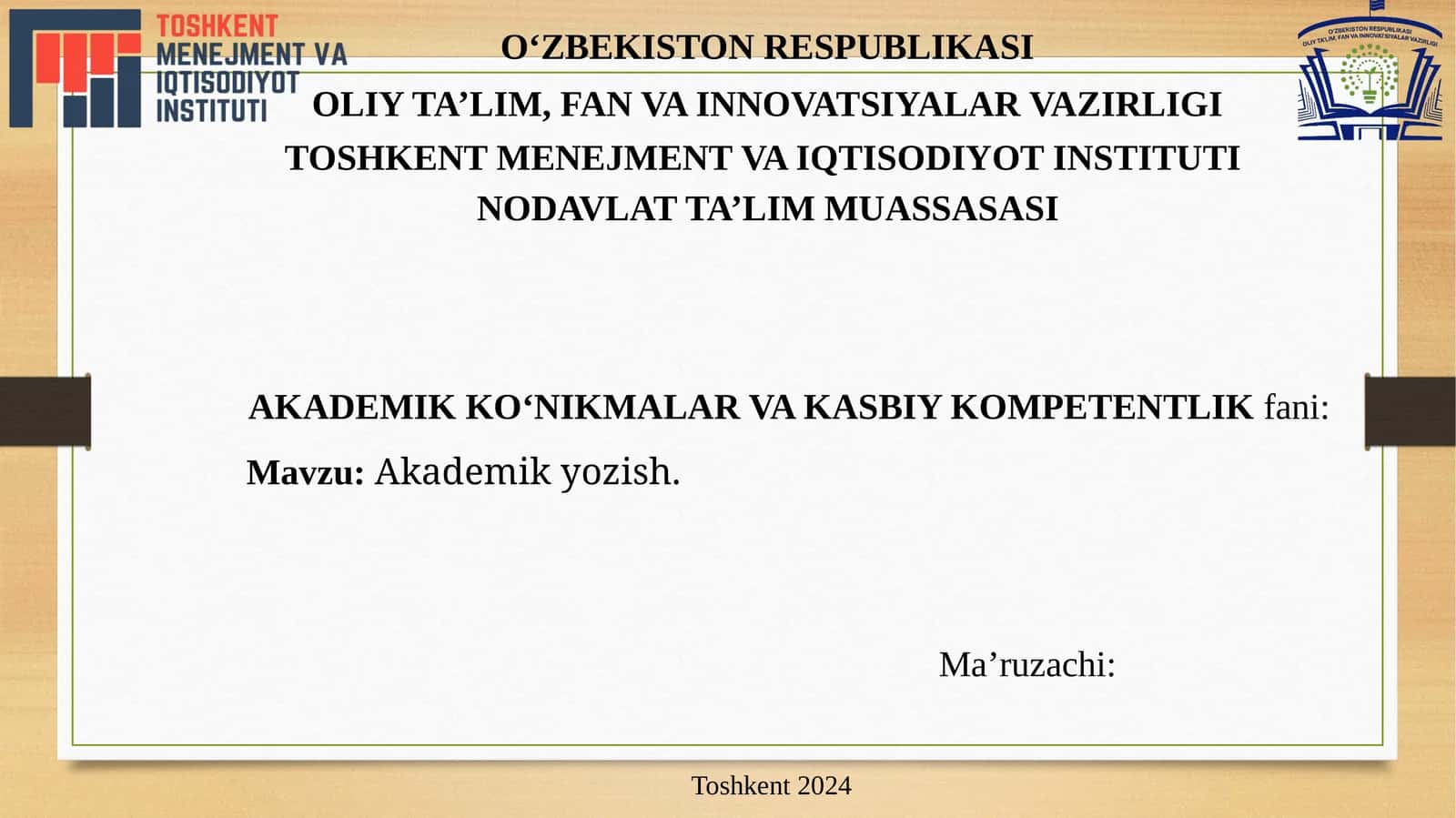 Akademik yozish