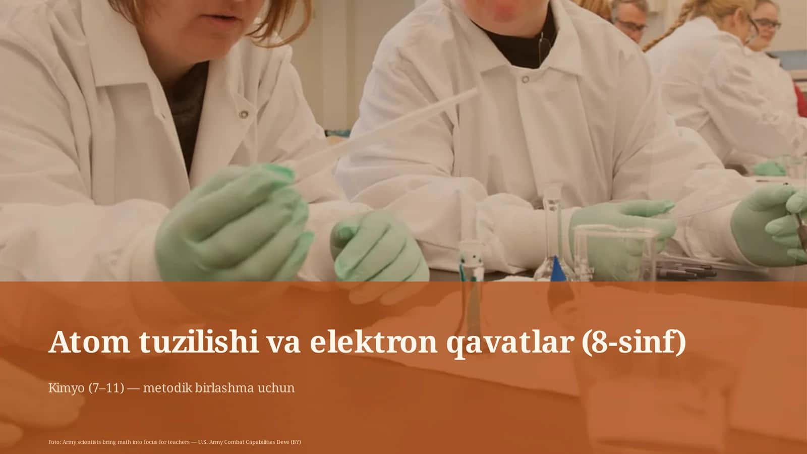 Atom tuzilishi va elektron qavatlar (8-sinf)