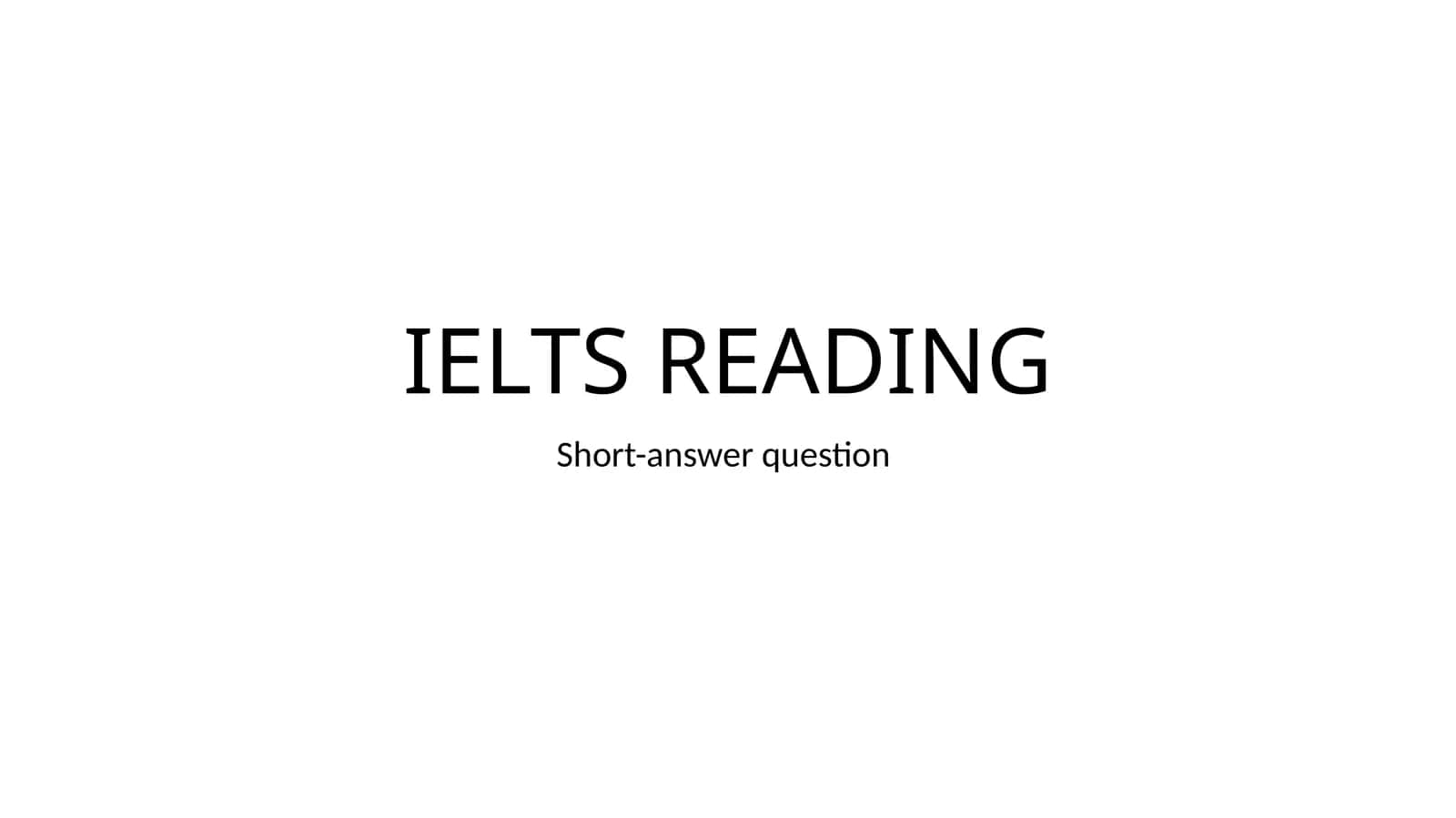 IELTS READING