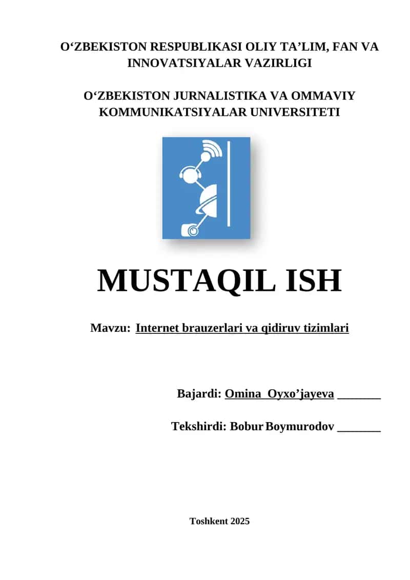 Internet brauzerlari va qidiruv tizimlari