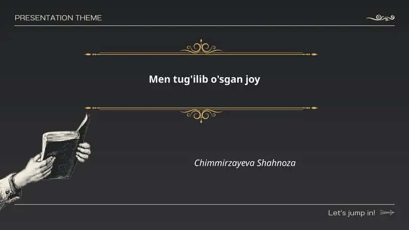 Men tug'ilib o'sgan joy