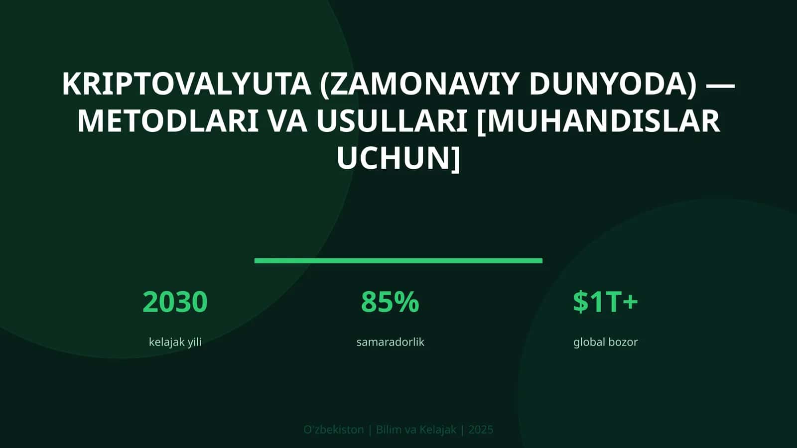 Kriptovalyuta (zamonaviy dunyoda) — metodlari va usullari [muhandislar uchun]
