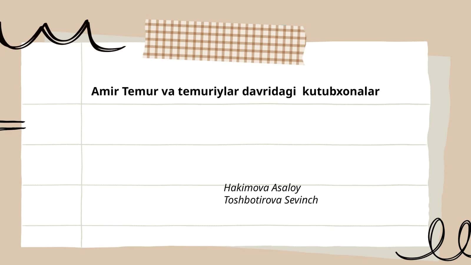 Amir Temur va temuriylar davridagi kutubxonalar