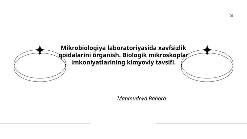 Mikrobiologiya laboratoriyasi xavfsizlik qoidalari