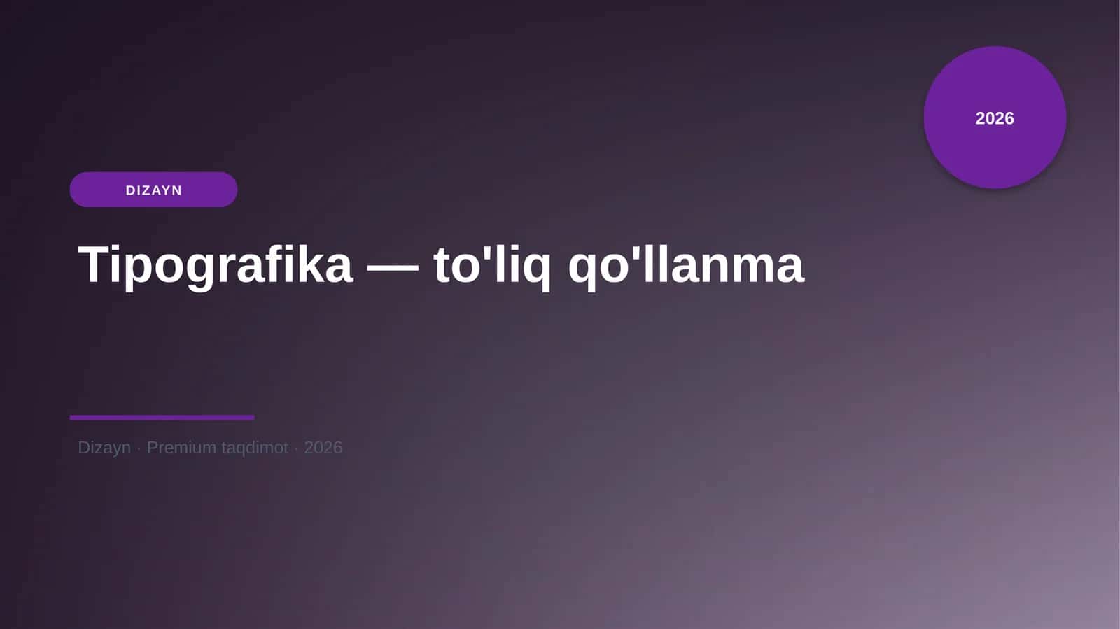 Tipografika — to'liq qo'llanma