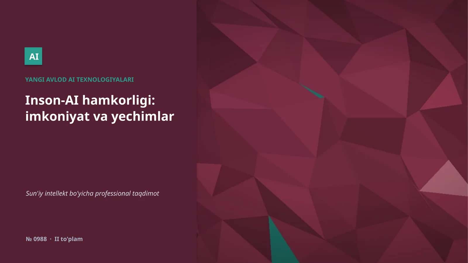 YANGI AVLOD AI TEXNOLOGIYALARI