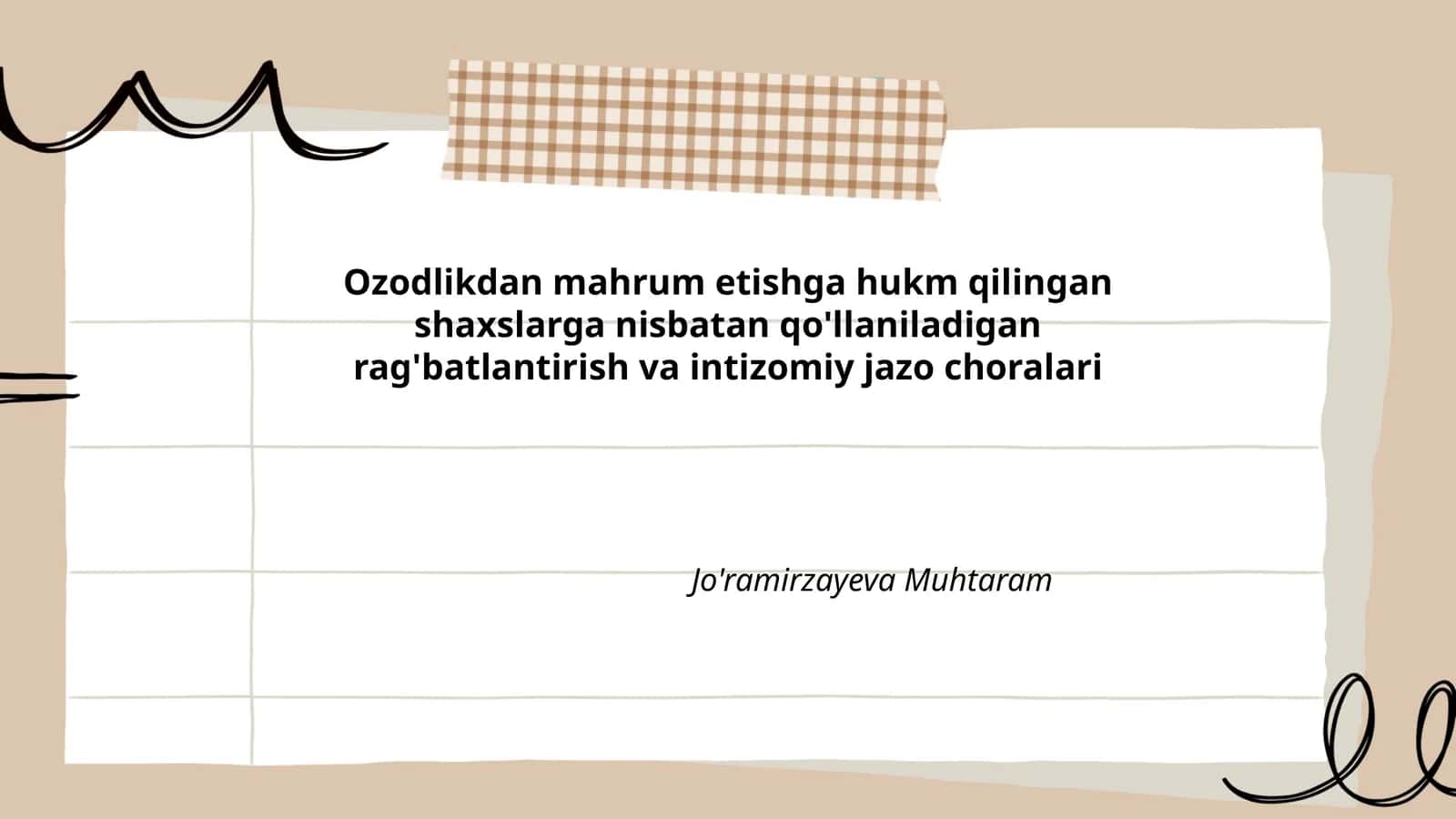Rag'batlantirish va intizomiy jazo choralari