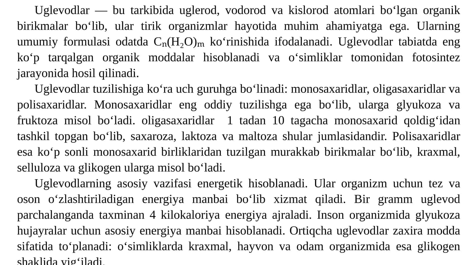 Uglevodlar