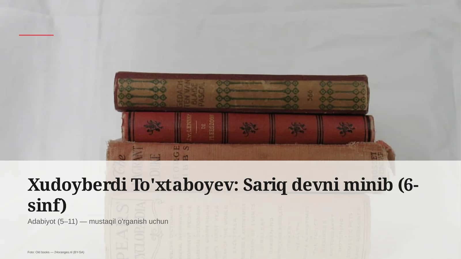 Xudoyberdi To'xtaboyev: Sariq devni minib (6-sinf)