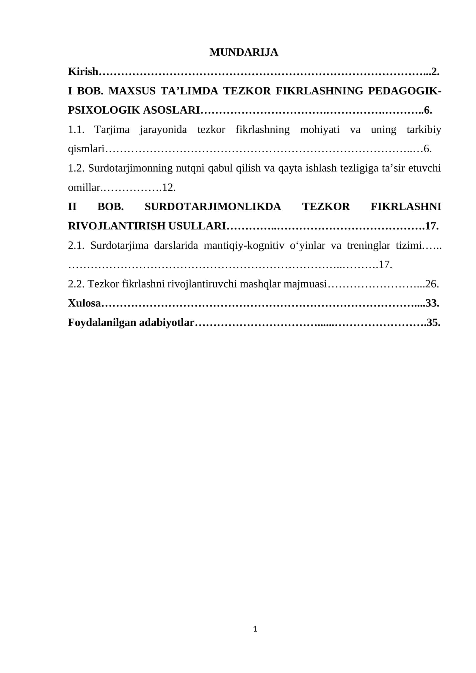 MAXSUS TA’LIMDA TEZKOR FIKRLASHNING PEDAGOGIK- PSIXOLOGIK ASOSLARI