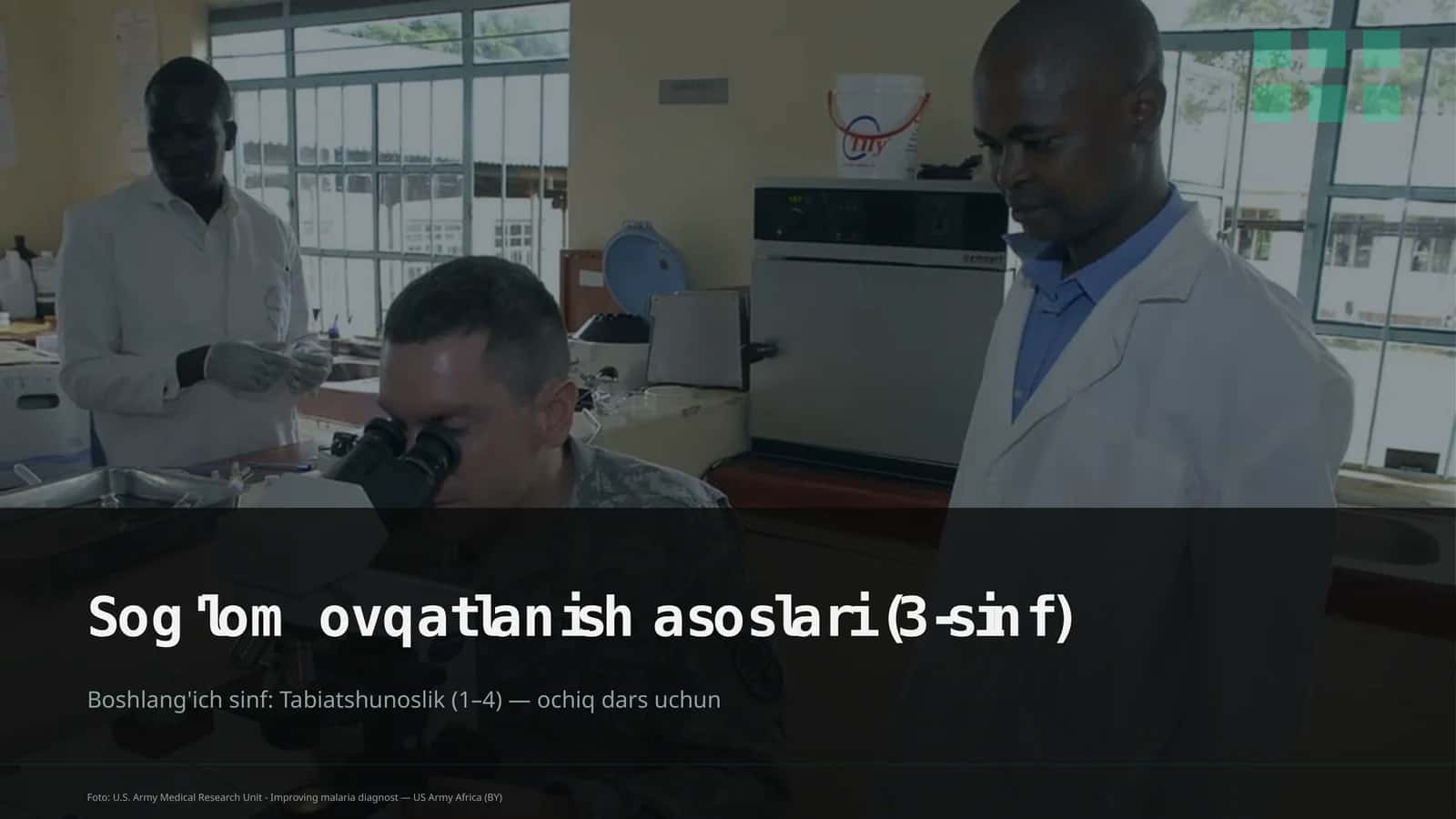 Sog'lom ovqatlanish asoslari (3-sinf)