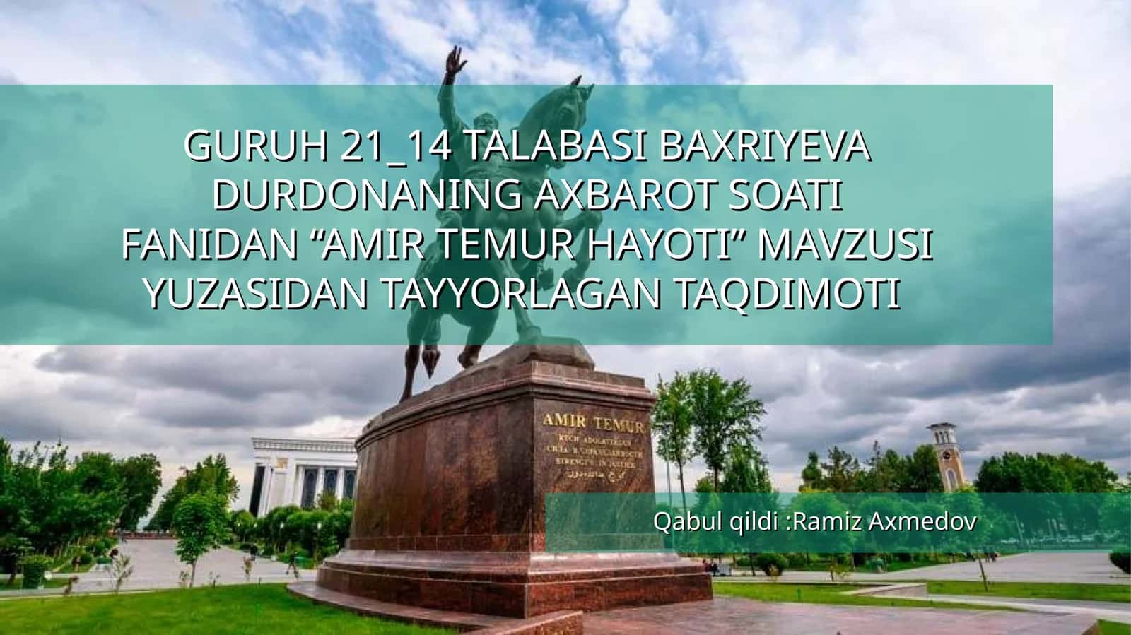 Amir Temur hayoti