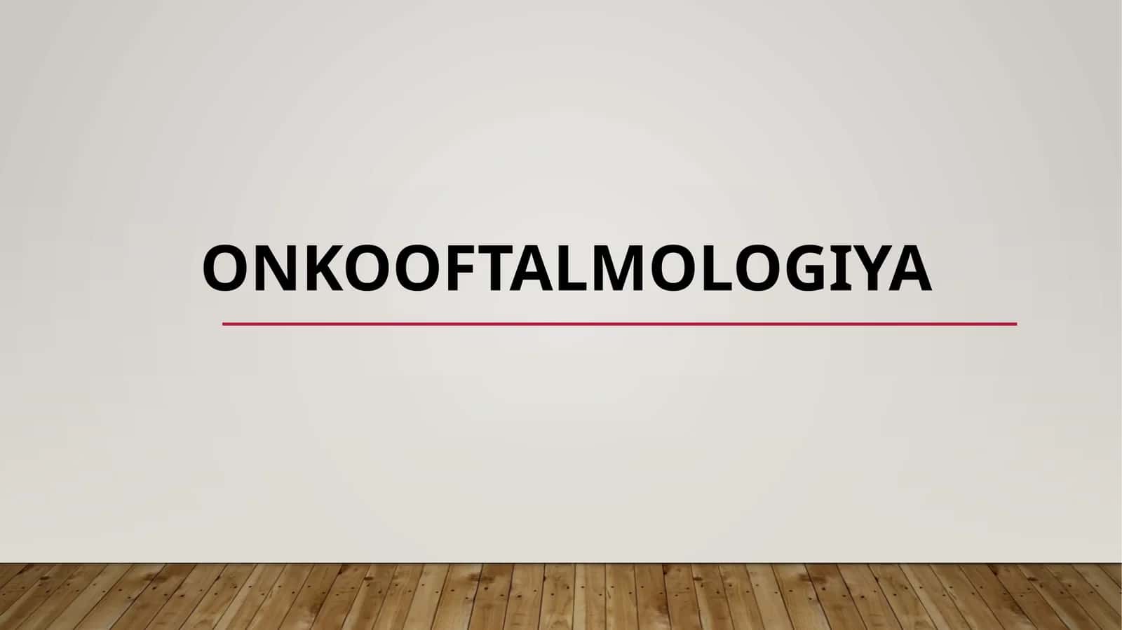Onkooftalmologiya