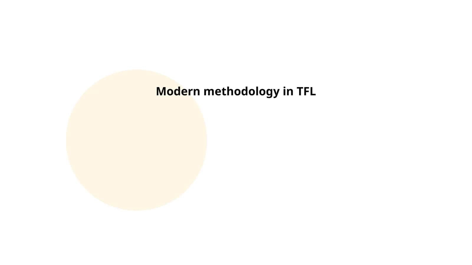 Modern methodology in TFL