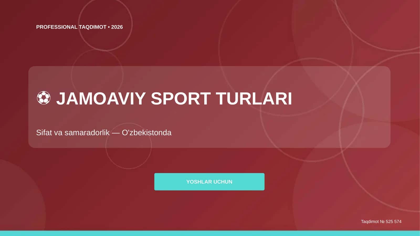 Jamoaviy sport turlari: sifat va samaradorlik (O'zbekistonda) [yoshlar uchun]